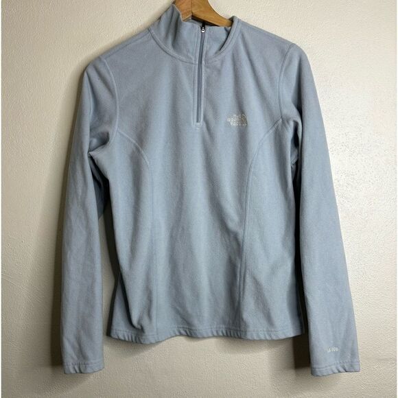 The north face Tka 100 1/4 zip fleece pullover jacket women’s size medium blue - Picture 1 of 8